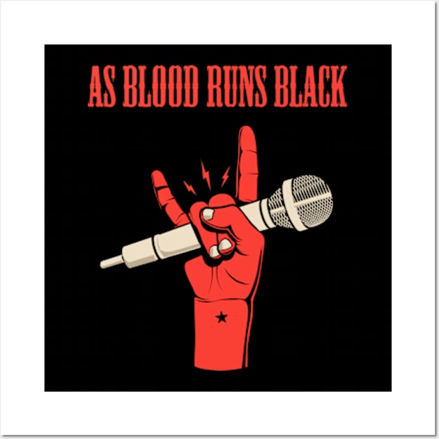 AS BLOOD RUNS BLACK BAND Wall Art by xsmilexstd